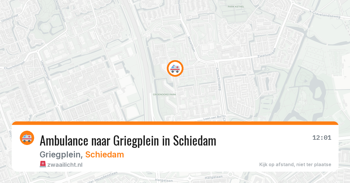 Ambulance naar Griegplein in Schiedam — 18 mrt 2026