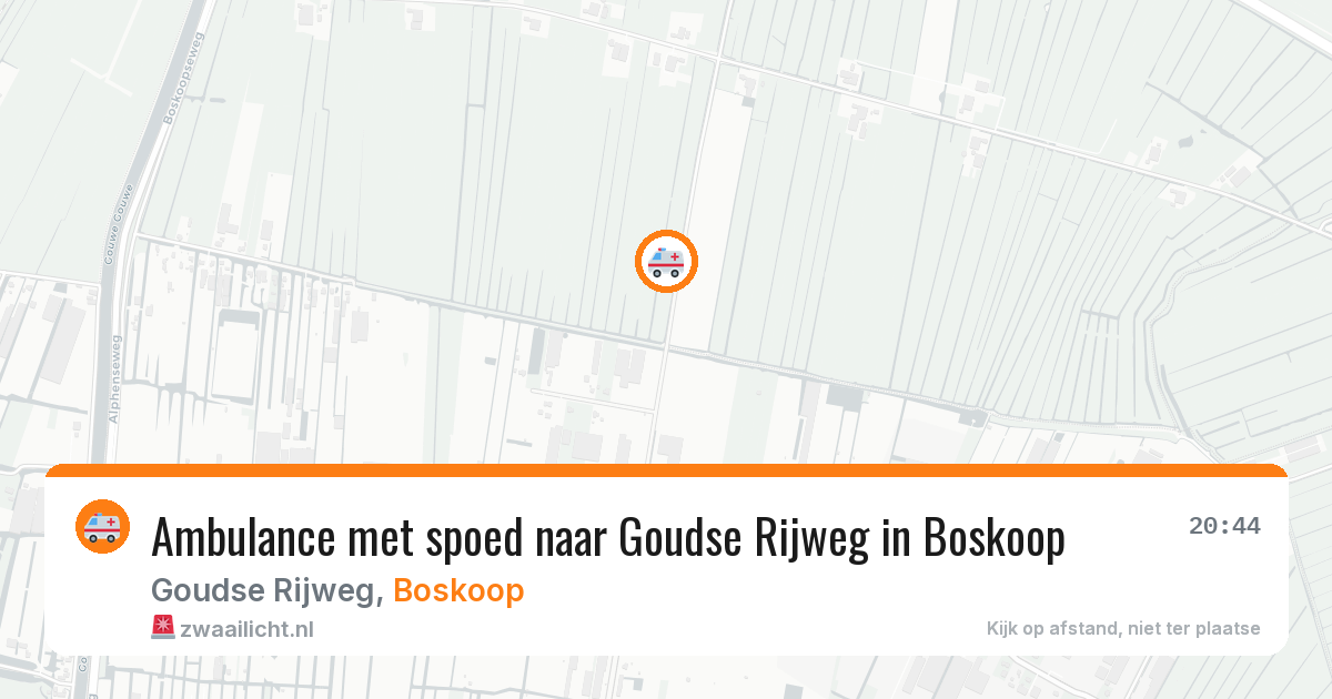 Ambulance met spoed naar Goudse Rijweg in Boskoop — 27 jun 2026