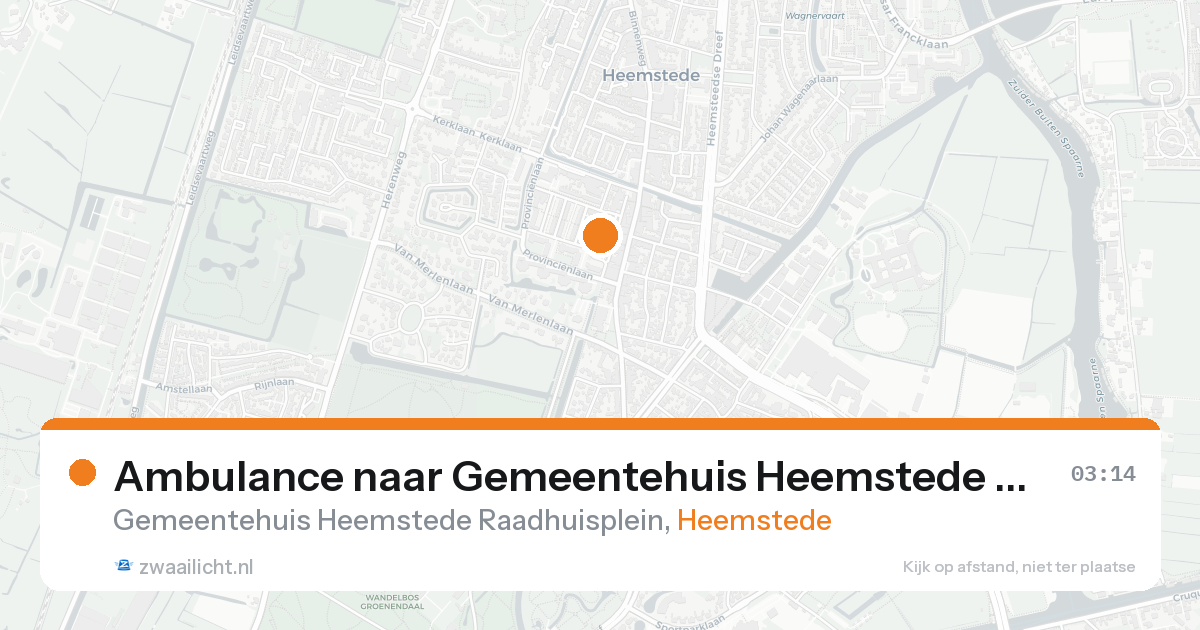 Ambulance naar Gemeentehuis Heemstede Raadhuisplein in Heemstede — 8 feb 2026