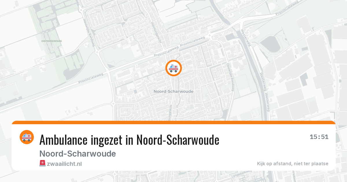 Ambulance ingezet in Noord-Scharwoude — 3 aug 2026