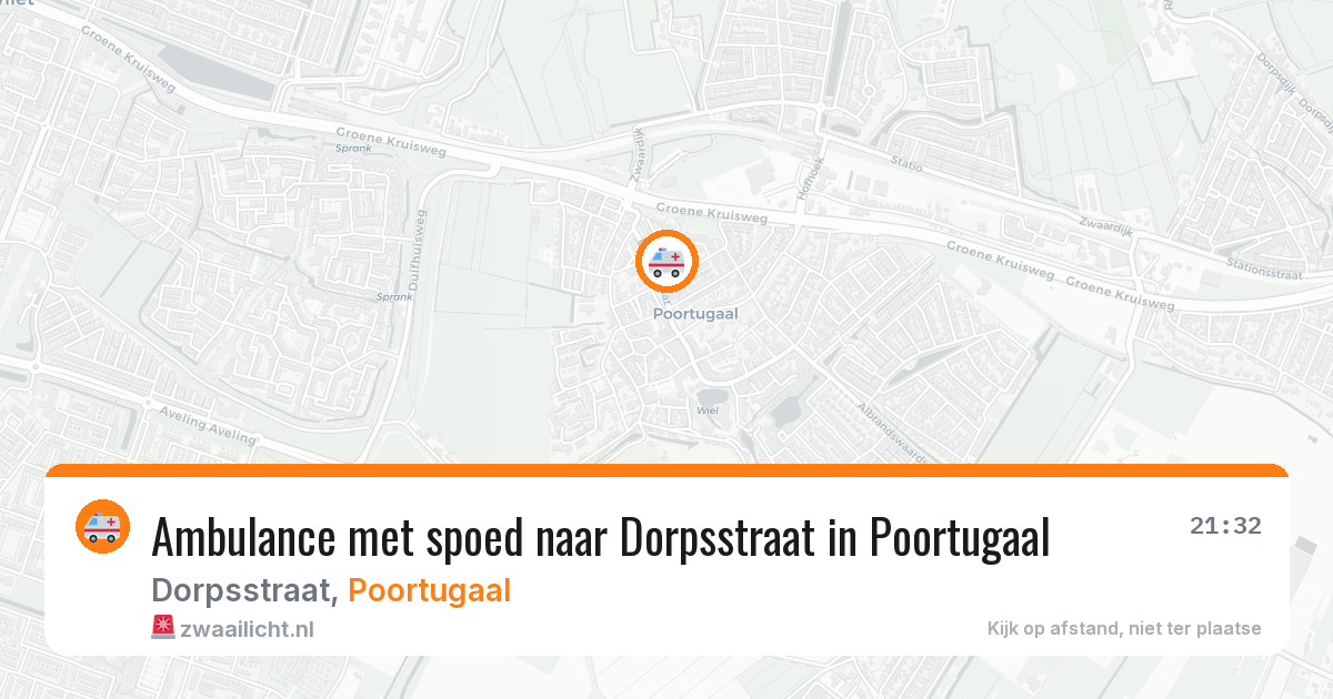 Ambulance met spoed naar Dorpsstraat in Poortugaal — 3 jun 2026