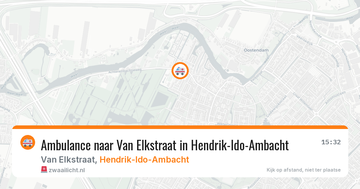 Ambulance naar Van Elkstraat in Hendrik-Ido-Ambacht — 18 jun 2026