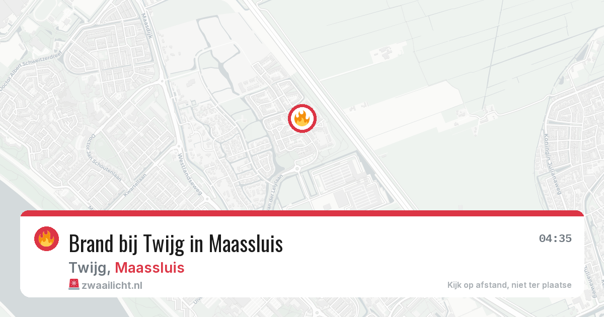 Brand bij Twijg in Maassluis — 21 jun 2026