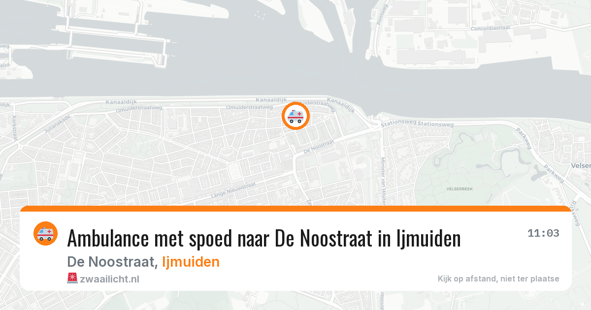 Ambulance met spoed naar De Noostraat in Ijmuiden — 29 jul 2026