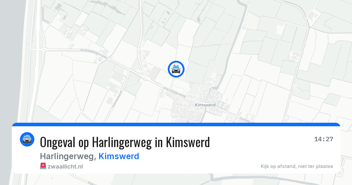 Ongeval op Harlingerweg in Kimswerd — 15 mei 2026