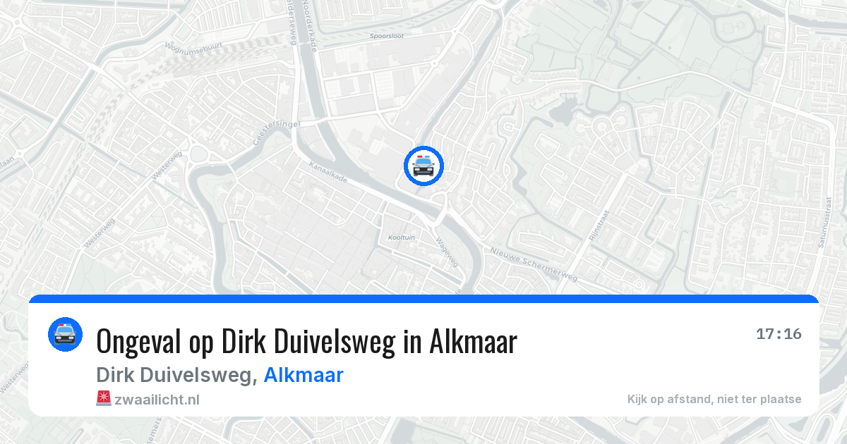 Ongeval op Dirk Duivelsweg in Alkmaar — 17 mrt 2026