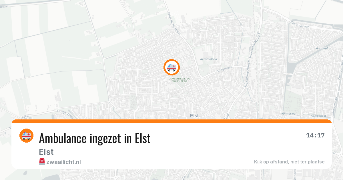 Ambulance ingezet in Elst — 10 aug 2026