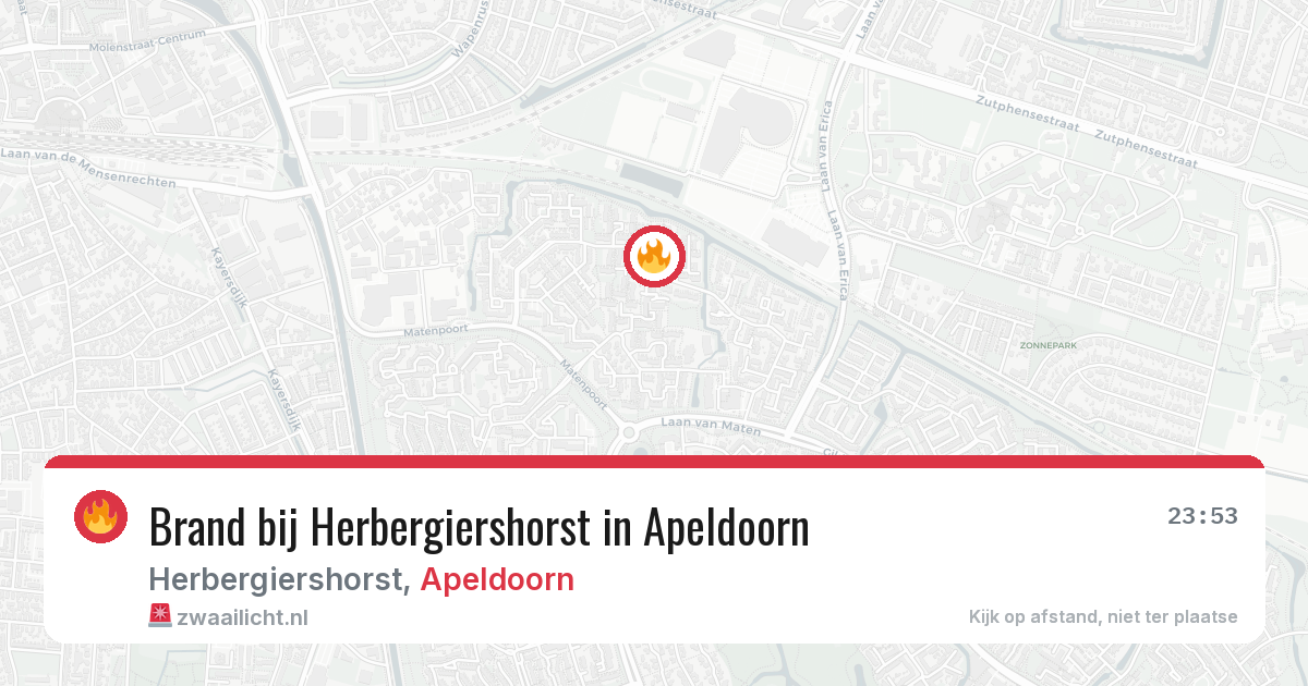 Brand bij Herbergiershorst in Apeldoorn — 16 mei 2026