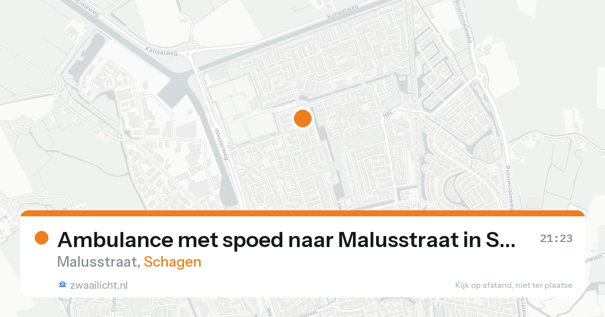 Ambulance met spoed naar Malusstraat in Schagen — 25 aug 2026
