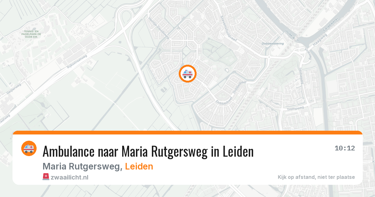 Ambulance naar Maria Rutgersweg in Leiden — 9 aug 2026