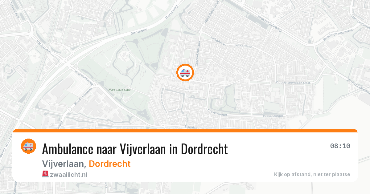 Ambulance naar Vijverlaan in Dordrecht — 2 aug 2026