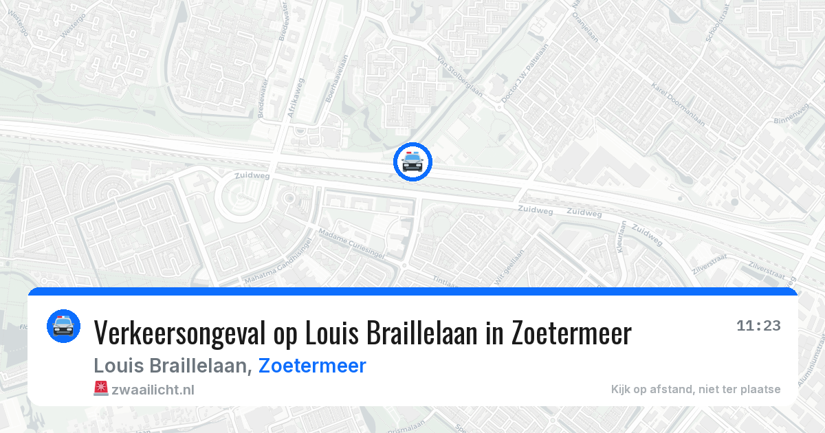 Verkeersongeval op Louis Braillelaan in Zoetermeer — 12 mei 2026