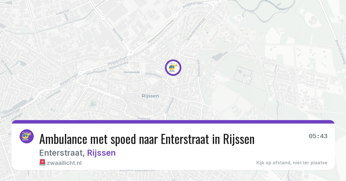 Ambulance met spoed naar Enterstraat in Rijssen — 29 jun 2026