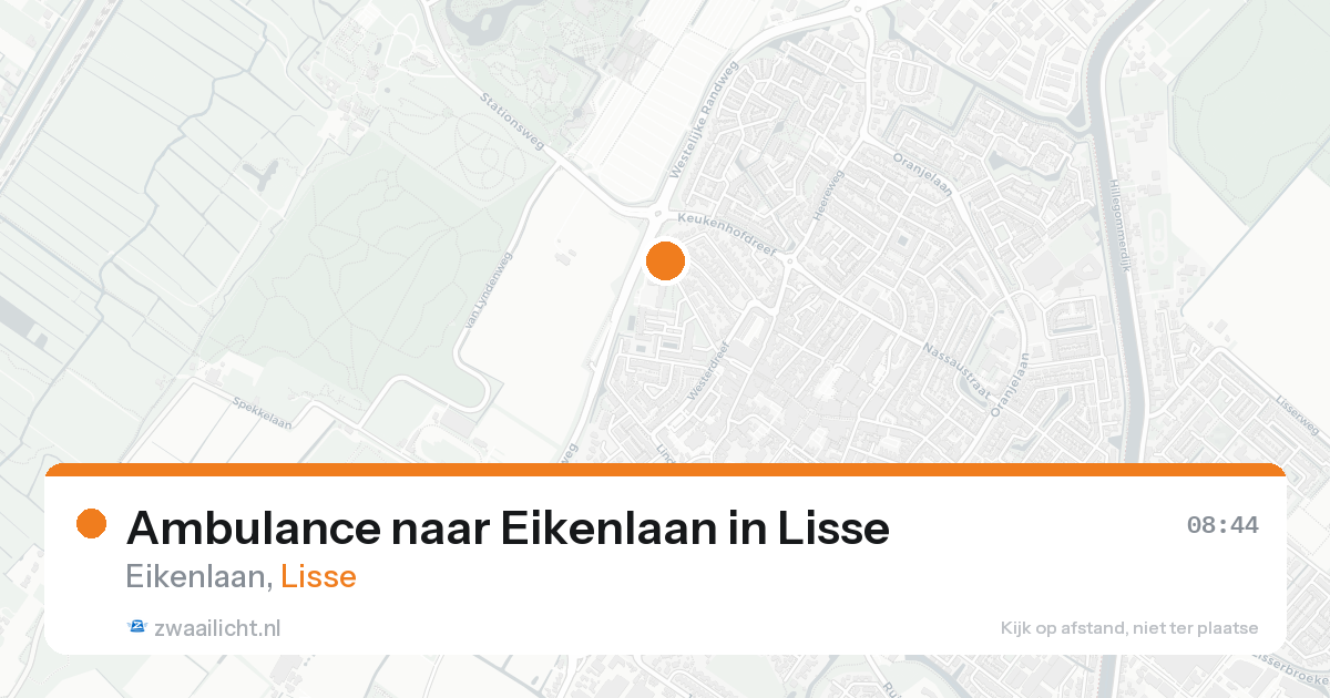 Ambulance naar Eikenlaan in Lisse — 16 aug 2026