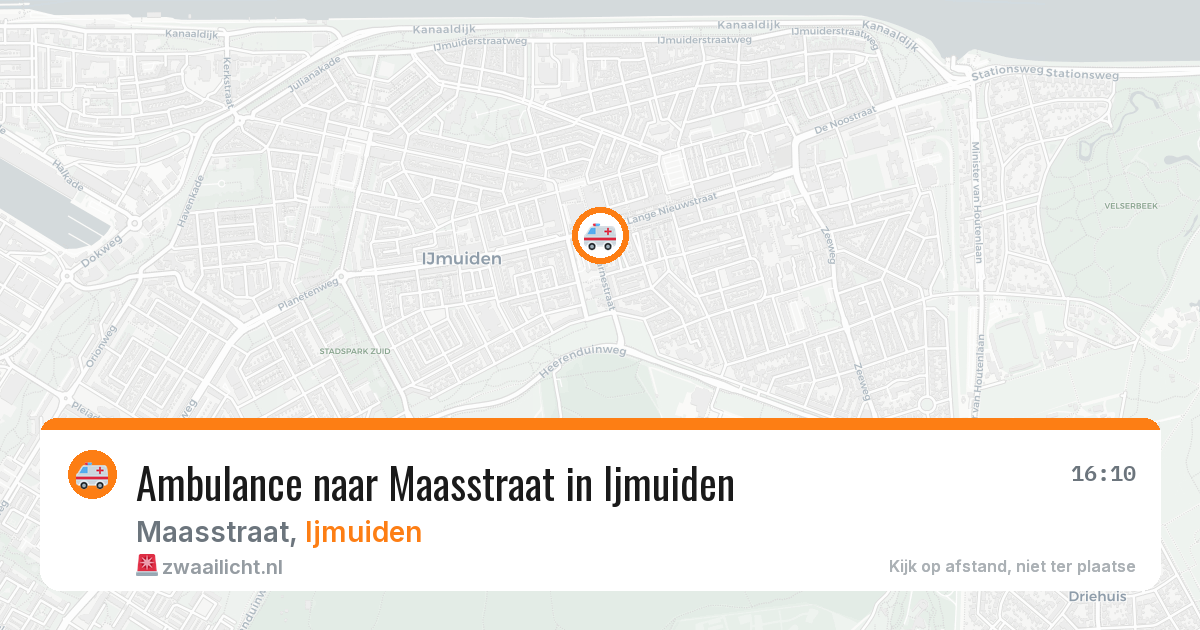 Ambulance naar Maasstraat in Ijmuiden — 7 aug 2026