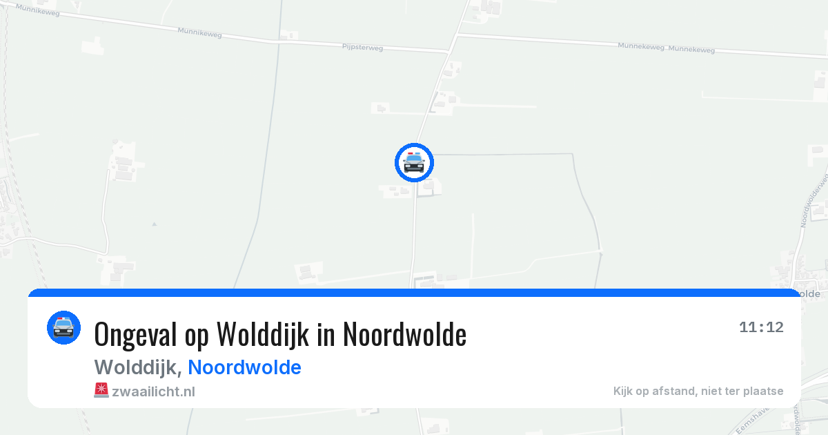 Ongeval op Wolddijk in Noordwolde — 4 jun 2026