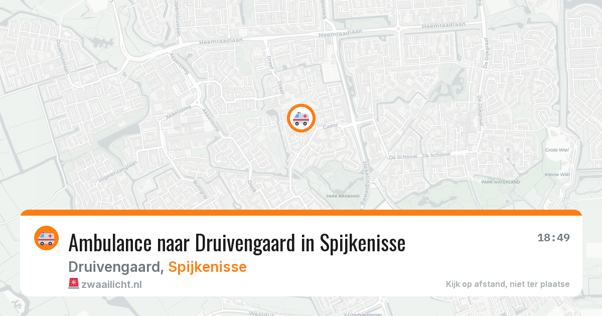 Ambulance naar Druivengaard in Spijkenisse — 22 mei 2026