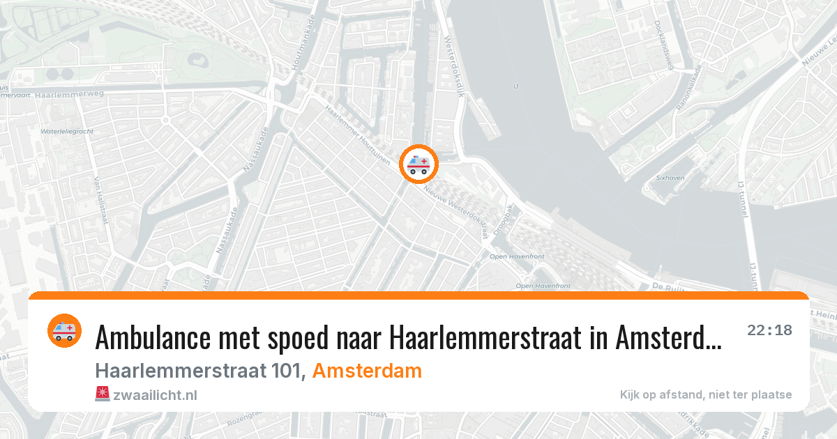 Ambulance met spoed naar Haarlemmerstraat in Amsterdam — 2 mei 2026