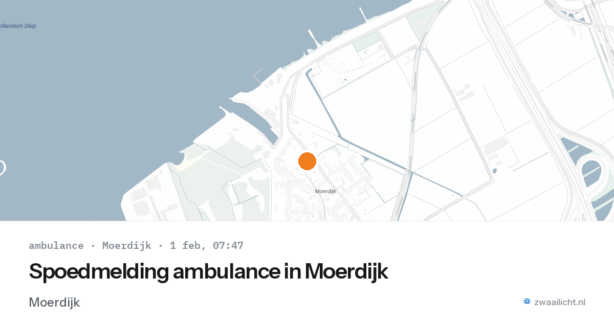 Spoedmelding ambulance in Moerdijk — 1 feb 2026