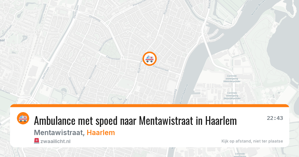 Ambulance met spoed naar Mentawistraat in Haarlem — 7 jul 2026