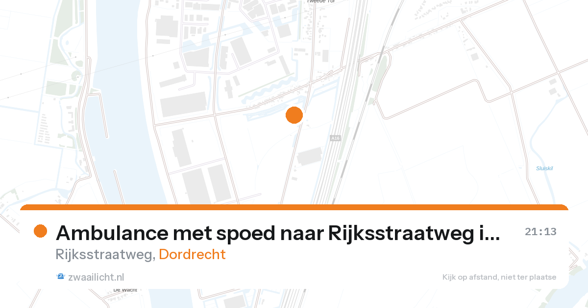 Ambulance met spoed naar Rijksstraatweg in Dordrecht — 28 aug 2026