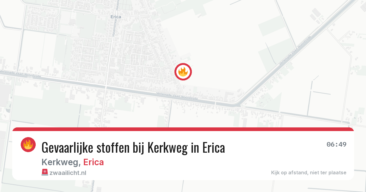Gevaarlijke stoffen bij Kerkweg in Erica — 19 feb 2026