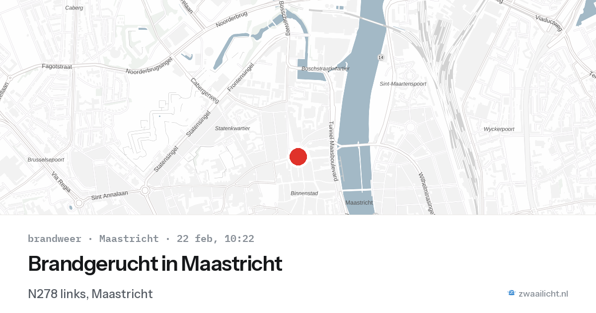 Brandgerucht in Maastricht — 22 feb 2026