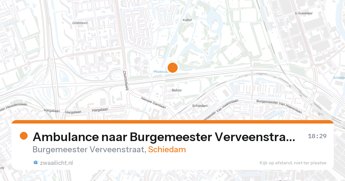 Ambulance naar Burgemeester Verveenstraat in Schiedam — 28 aug 2026