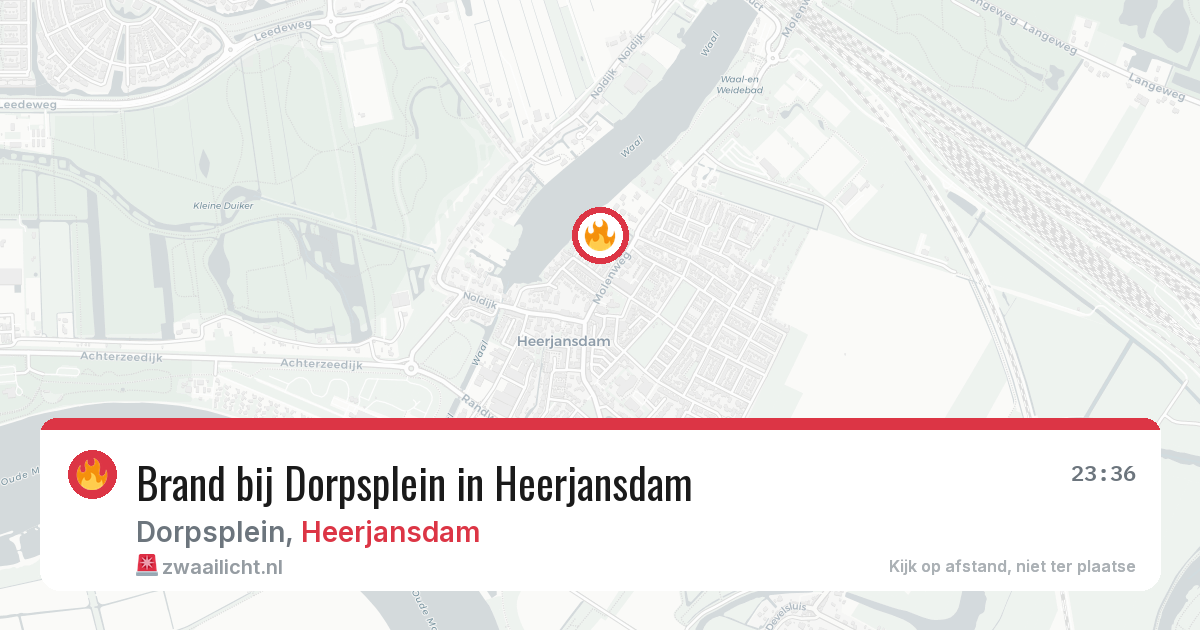 Brand bij Dorpsplein in Heerjansdam — 6 jun 2026