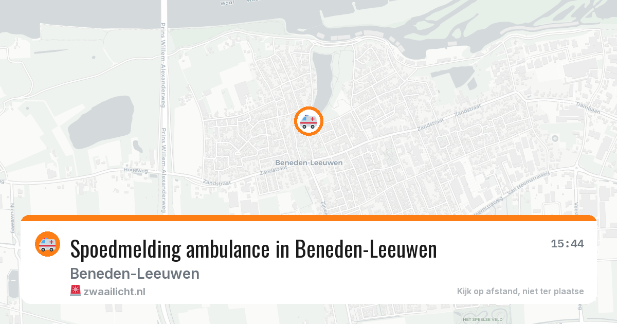 Spoedmelding ambulance in Beneden-Leeuwen — 1 jul 2026