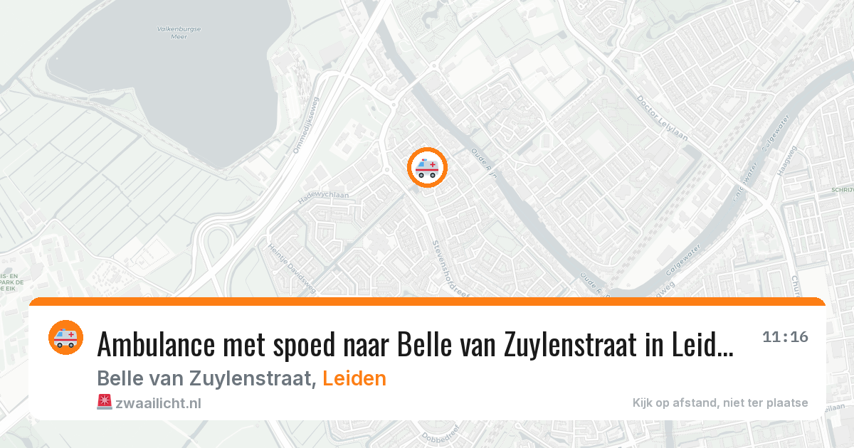 Ambulance met spoed naar Belle van Zuylenstraat in Leiden — 2 feb 2026