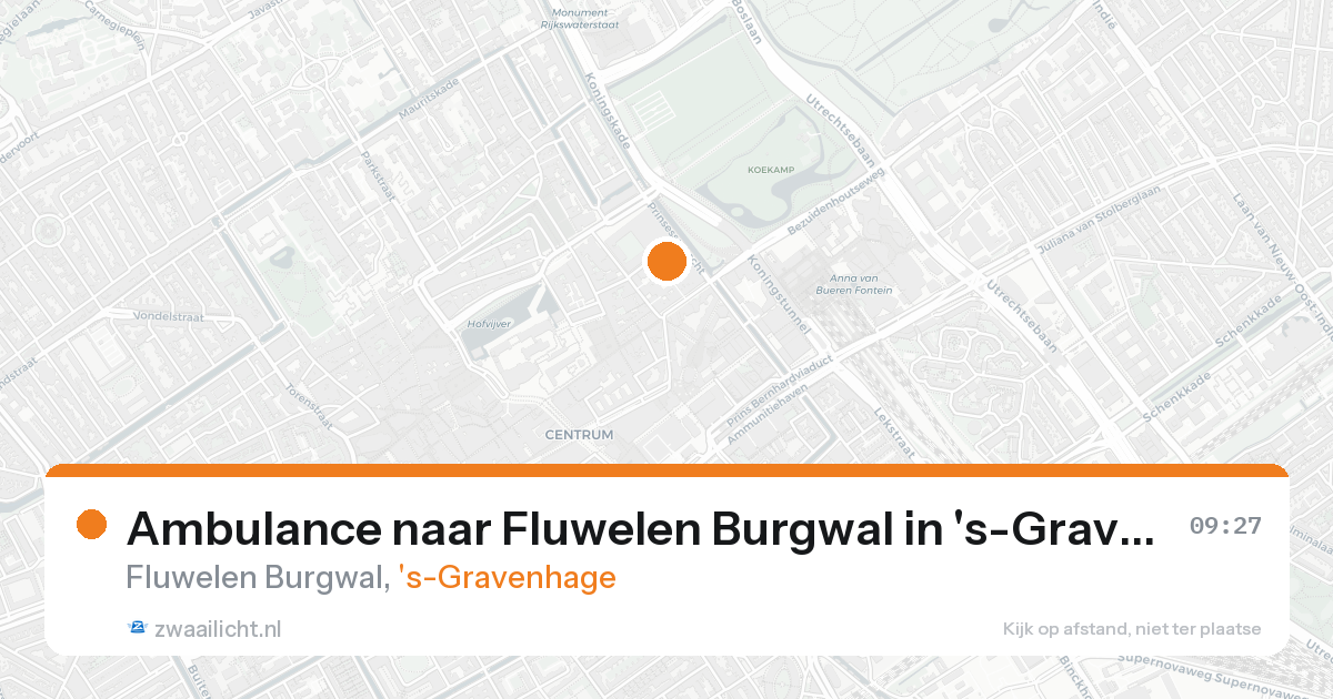 Ambulance naar Fluwelen Burgwal in 's-Gravenhage — 9 mei 2026