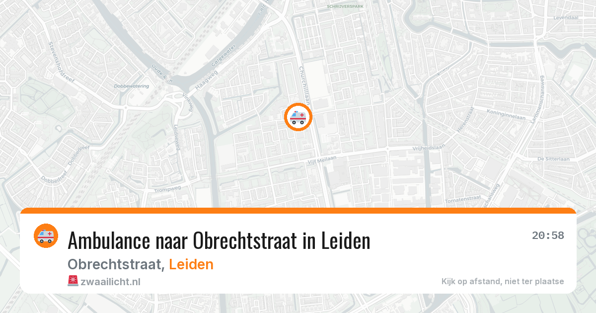Ambulance naar Obrechtstraat in Leiden — 26 jun 2026