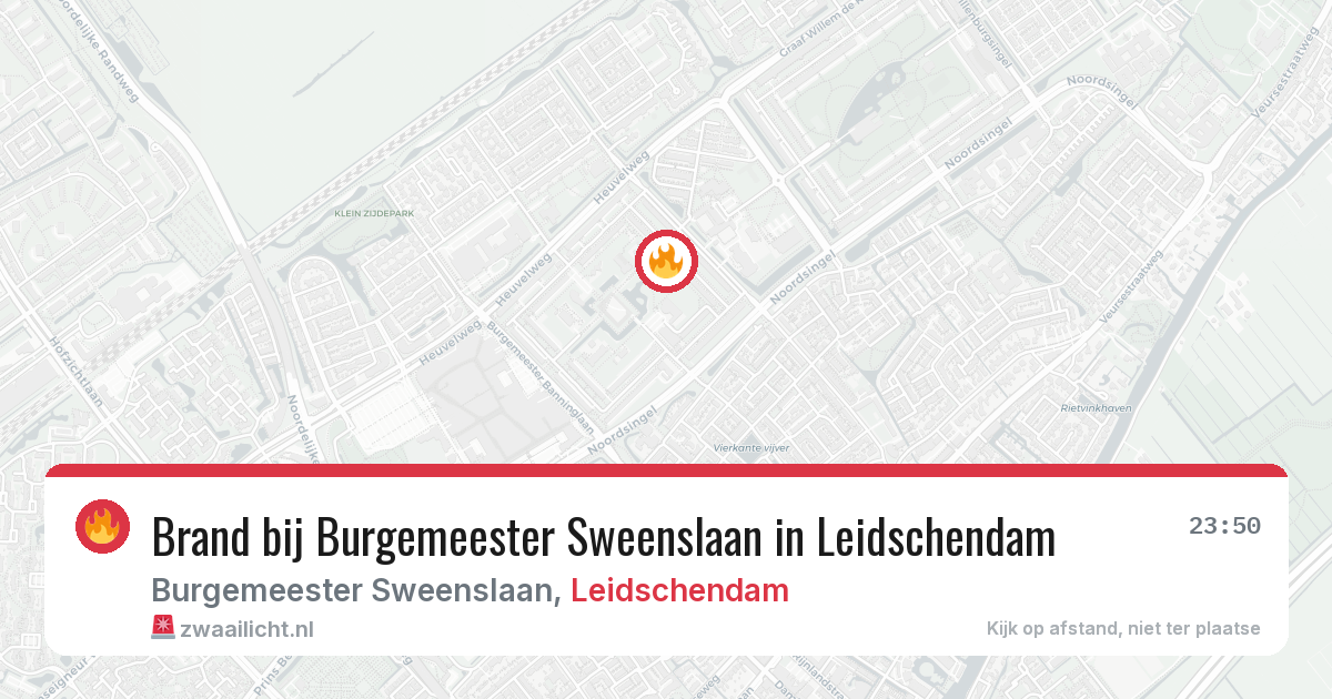 Brand bij Burgemeester Sweenslaan in Leidschendam — 30 jun 2026