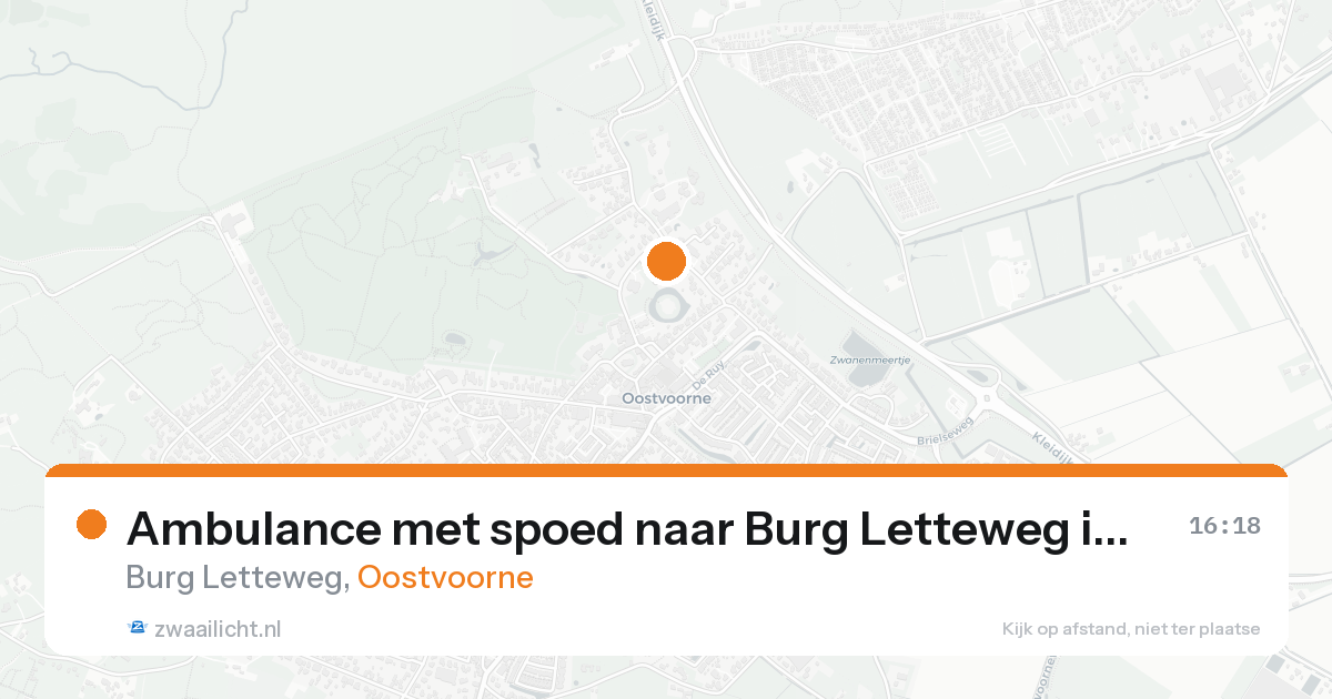 Ambulance met spoed naar Burg Letteweg in Oostvoorne — 21 aug 2026