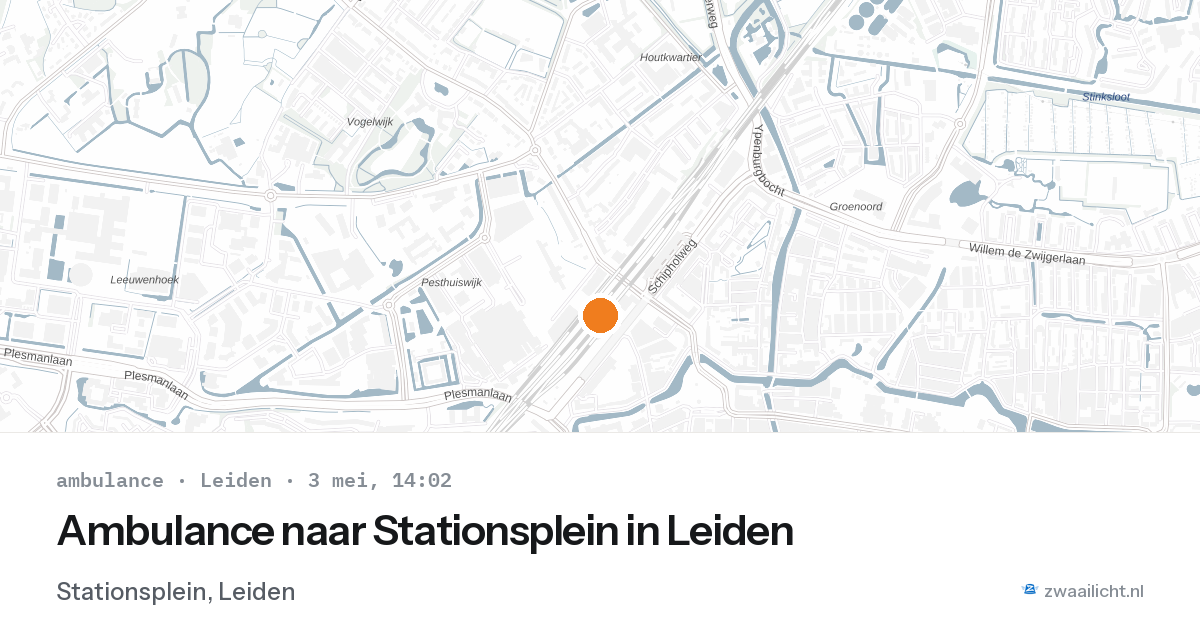 Ambulance naar Stationsplein in Leiden — 3 mei 2026