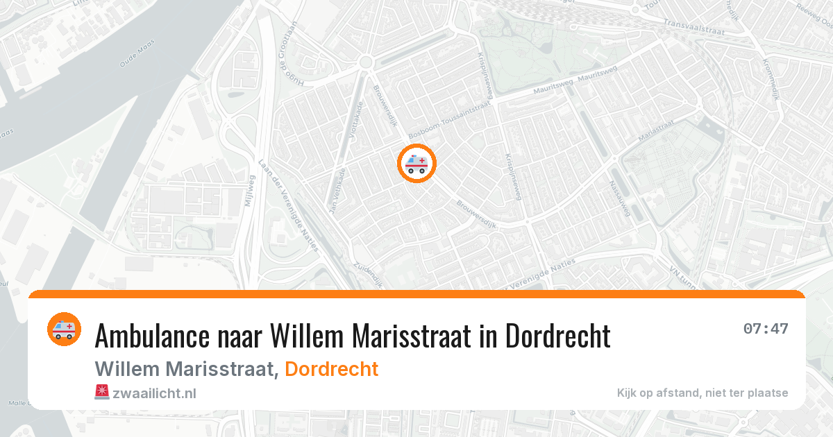 Ambulance naar Willem Marisstraat in Dordrecht — 4 mei 2026