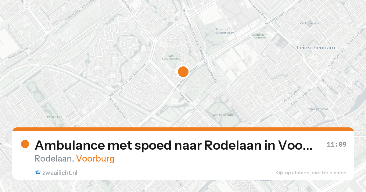 Ambulance met spoed naar Rodelaan in Voorburg — 24 aug 2026