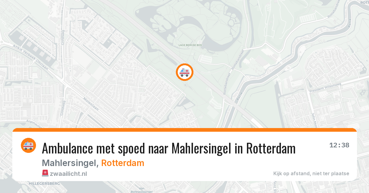 Ambulance met spoed naar Mahlersingel in Rotterdam — 14 jul 2026