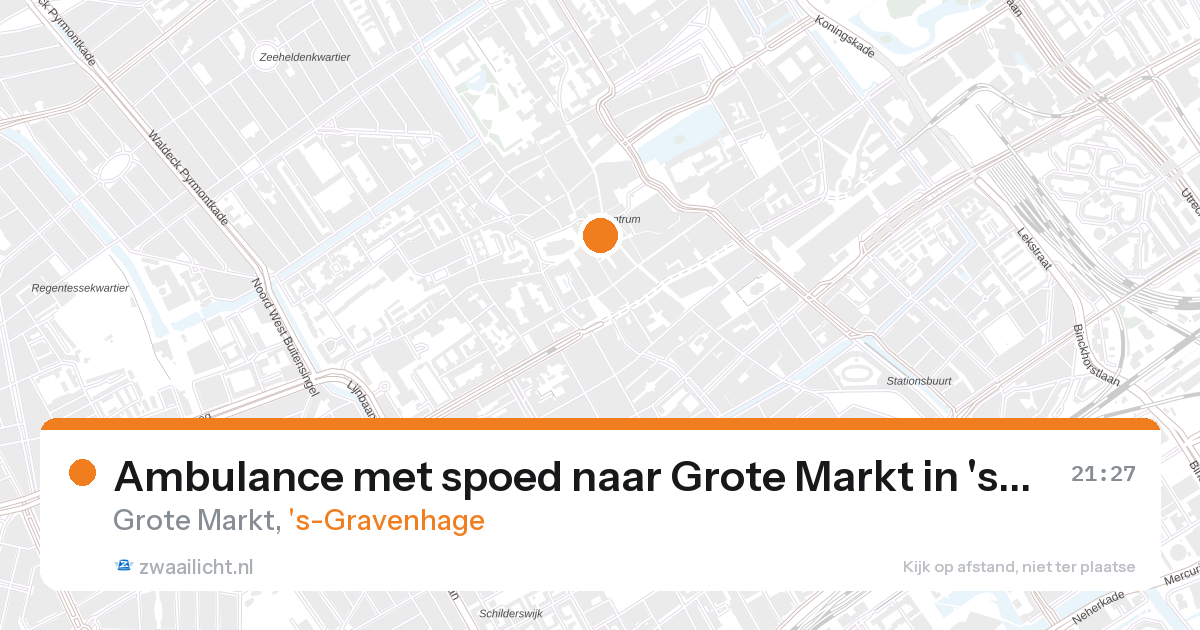 Ambulance met spoed naar Grote Markt in 's-Gravenhage — 26 aug 2026