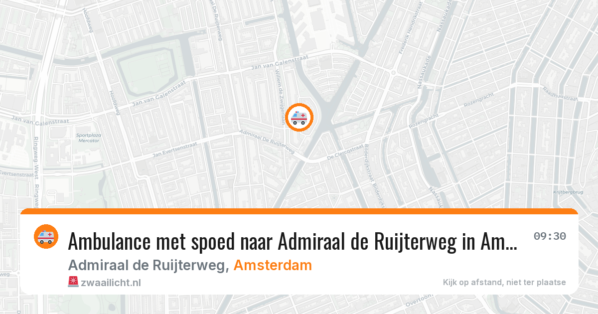 Ambulance met spoed naar Admiraal de Ruijterweg in Amsterdam — 11 apr 2026