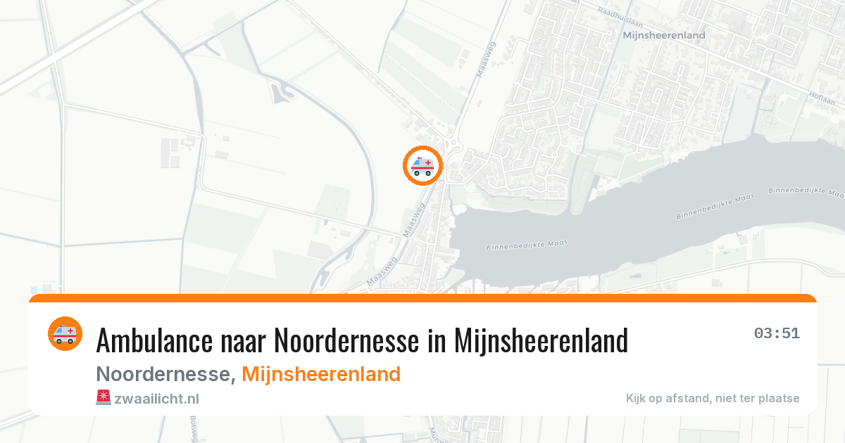 Ambulance naar Noordernesse in Mijnsheerenland — 14 aug 2026