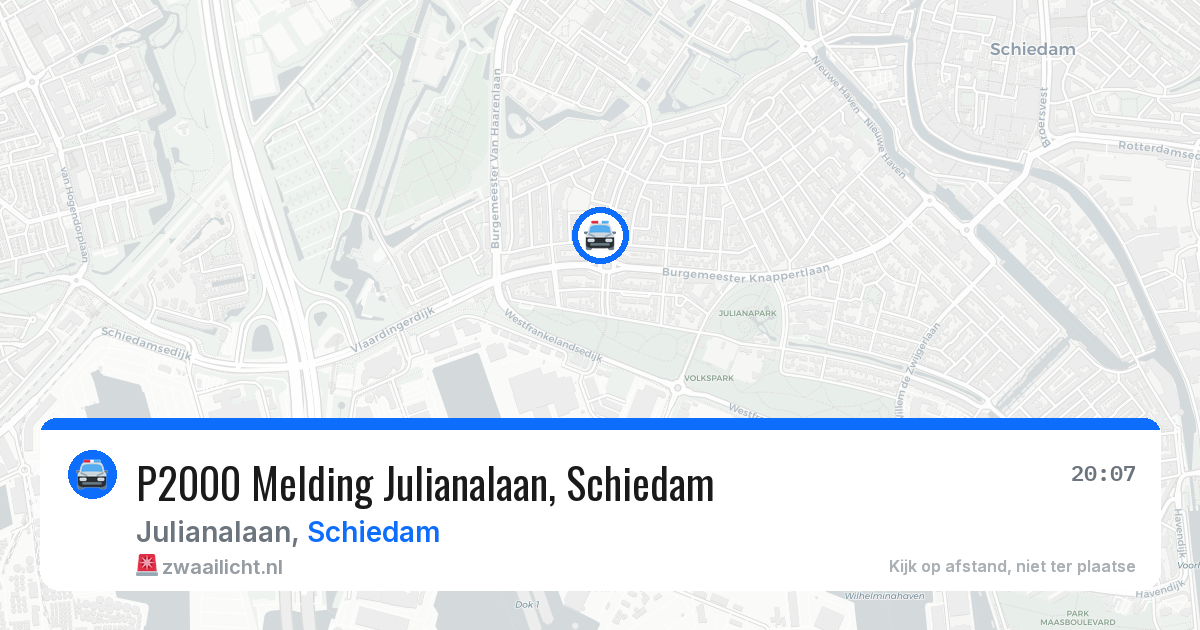 P2000 Melding Julianalaan, Schiedam — 3 jul 2026