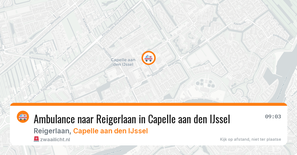 Ambulance naar Reigerlaan in Capelle aan den IJssel — 25 mrt 2026