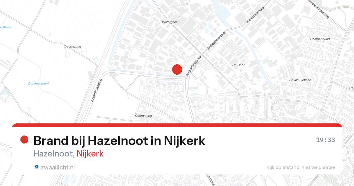 Brand bij Hazelnoot in Nijkerk — 9 mei 2026