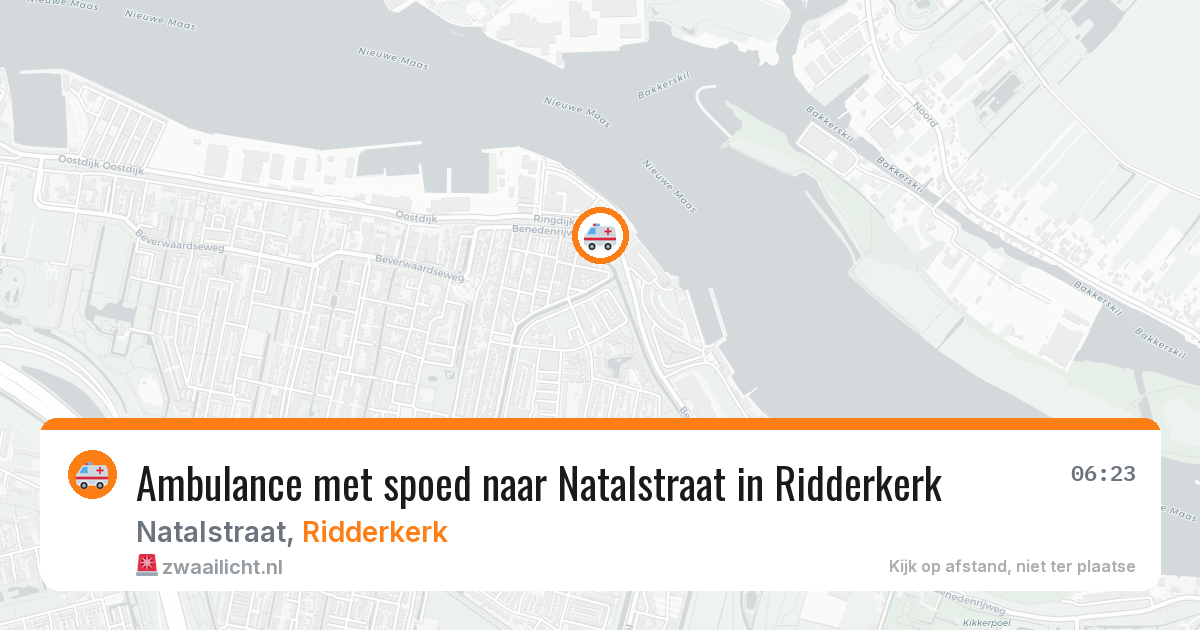 Ambulance met spoed naar Natalstraat in Ridderkerk — 14 jun 2026