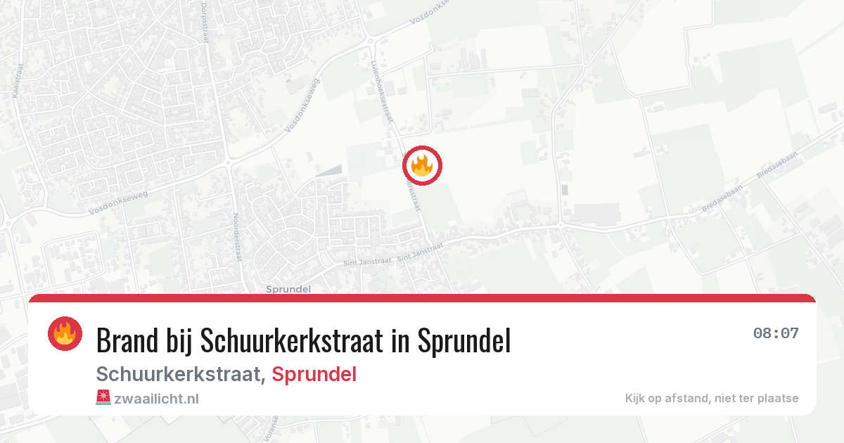 Brand bij Schuurkerkstraat in Sprundel — 5 jun 2026