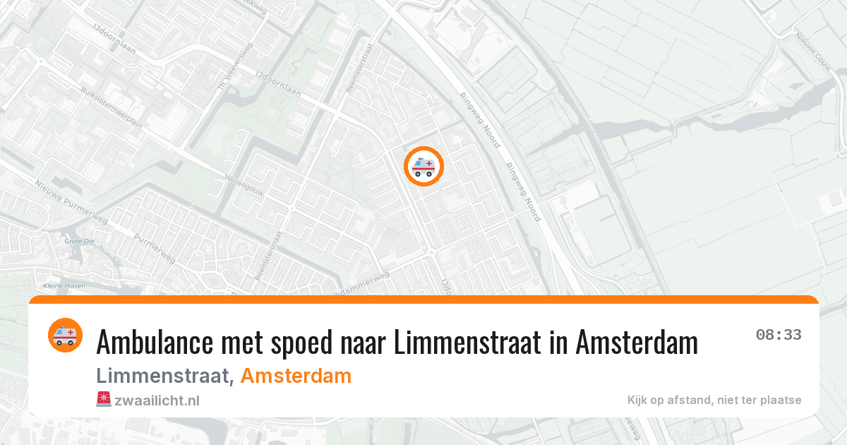 Ambulance met spoed naar Limmenstraat in Amsterdam — 21 jun 2026