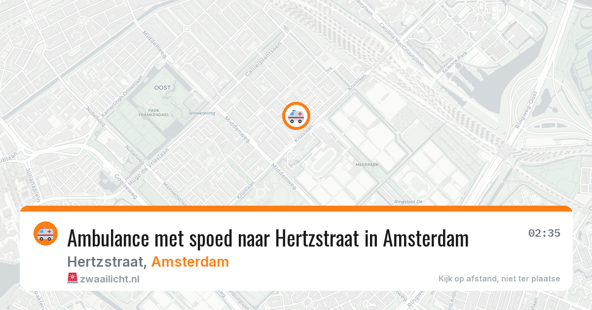 Ambulance met spoed naar Hertzstraat in Amsterdam — 28 jul 2026