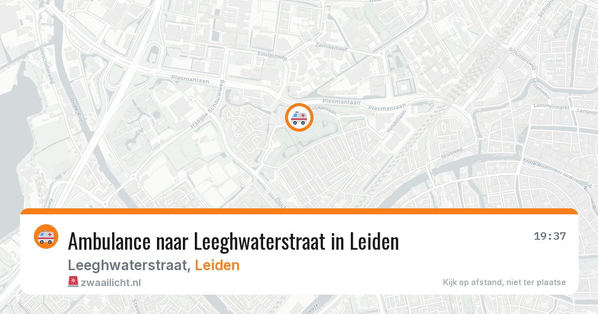 Ambulance naar Leeghwaterstraat in Leiden — 29 jun 2026